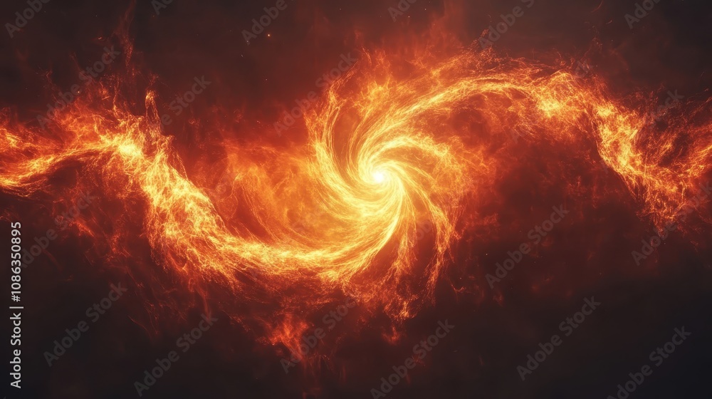 A vibrant depiction of swirling flames, creating a captivating spiral pattern against a dark backdrop, evoking a sense of cosmic energy. A vibrant depiction of swirling flames, creating a captivating spiral pattern against a dark backdrop, evoking a sense of cosmic energy.