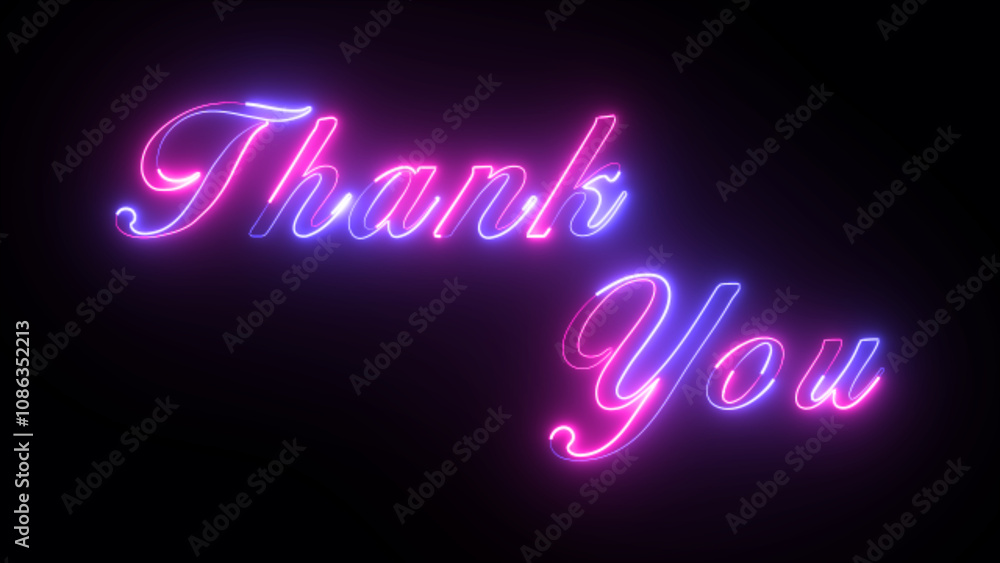 Abstract illuminated glowing neon line text Abstract illuminated glowing neon line text