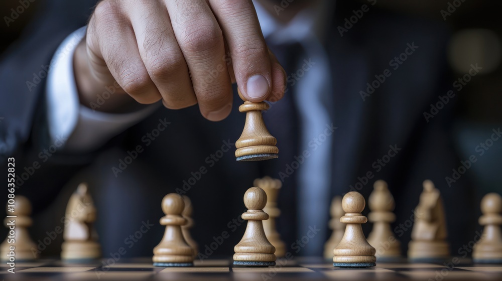 Businessman strategizing for development and growth with focus on increasing positive indicators and business success Businessman strategizing for development and growth with focus on increasing positive indicators and business success