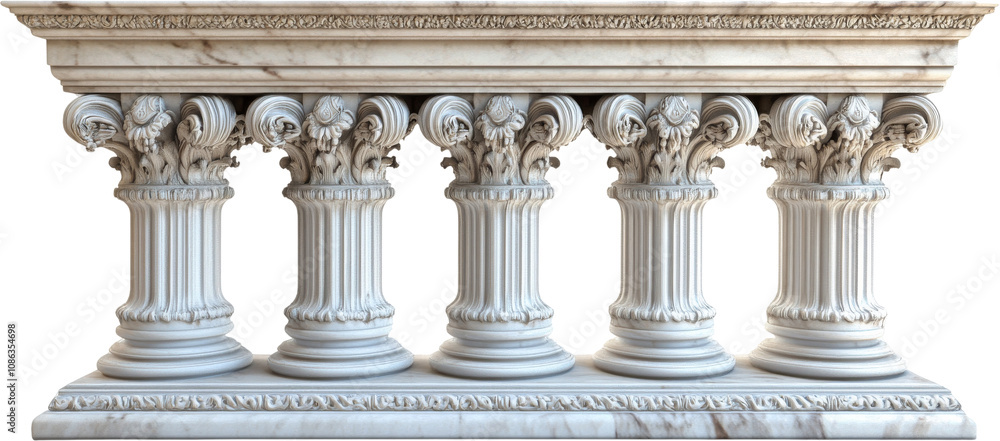 classical marble columns with intricate capitals on a transparent background. ancient architecture and design concept classical marble columns with intricate capitals on a transparent background. ancient architecture and design concept