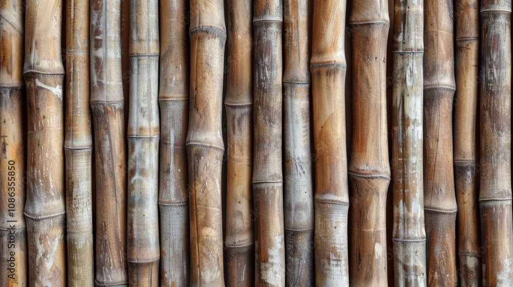 Pattern of dried bamboo stalks, lined up creating a natural wooden texture Pattern of dried bamboo stalks, lined up creating a natural wooden texture