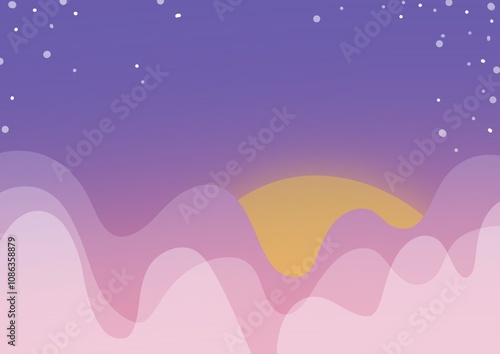 abstract dreaming night background with stars