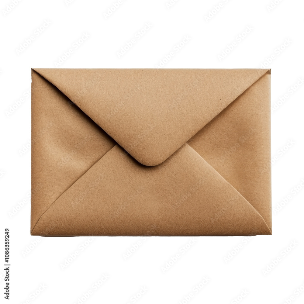 Brown paper envelope on transparent background Brown paper envelope on transparent background