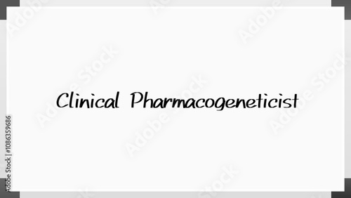 Clinical Pharmacogeneticist のホワイトボード風イラスト