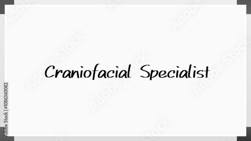 Craniofacial Specialist のホワイトボード風イラスト photo