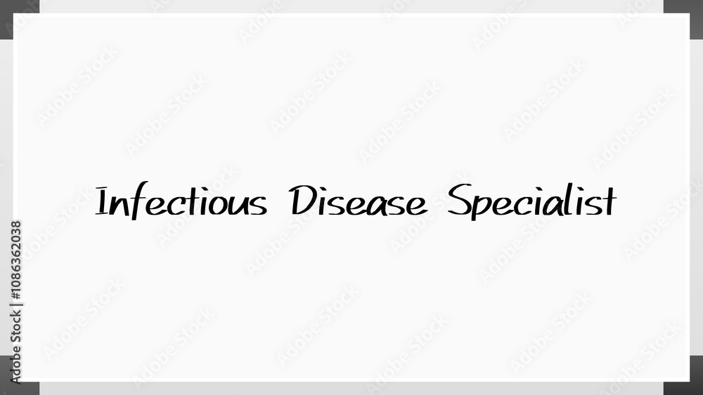 Infectious Disease Specialist のホワイトボード風イラスト Infectious Disease Specialist のホワイトボード風イラスト