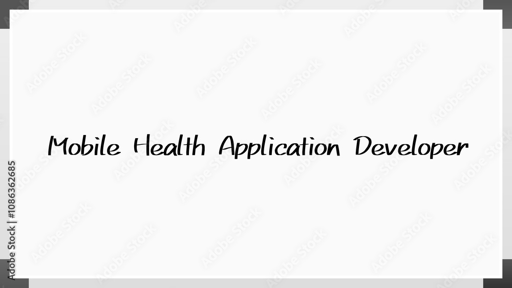 Mobile Health Application Developer のホワイトボード風イラスト Mobile Health Application Developer のホワイトボード風イラスト