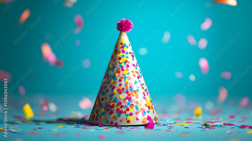 Party Hat with Confetti Party Hat with Confetti