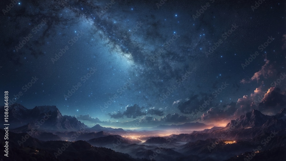 Naklejka premium starry night sky