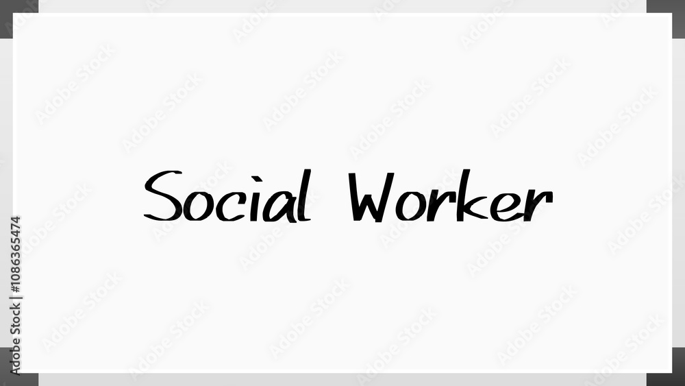 Social Worker のホワイトボード風イラスト Social Worker のホワイトボード風イラスト