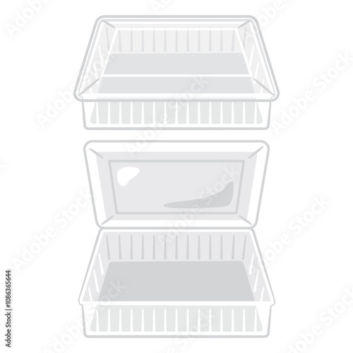 透明な使い捨てプラスチックパックセット2