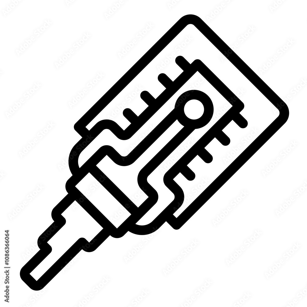 outline icon representing a locksmith theme or tool. outline icon representing a locksmith theme or tool.