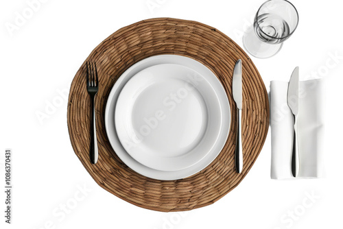 Dining Table with Clean and Simple Place Arrangement