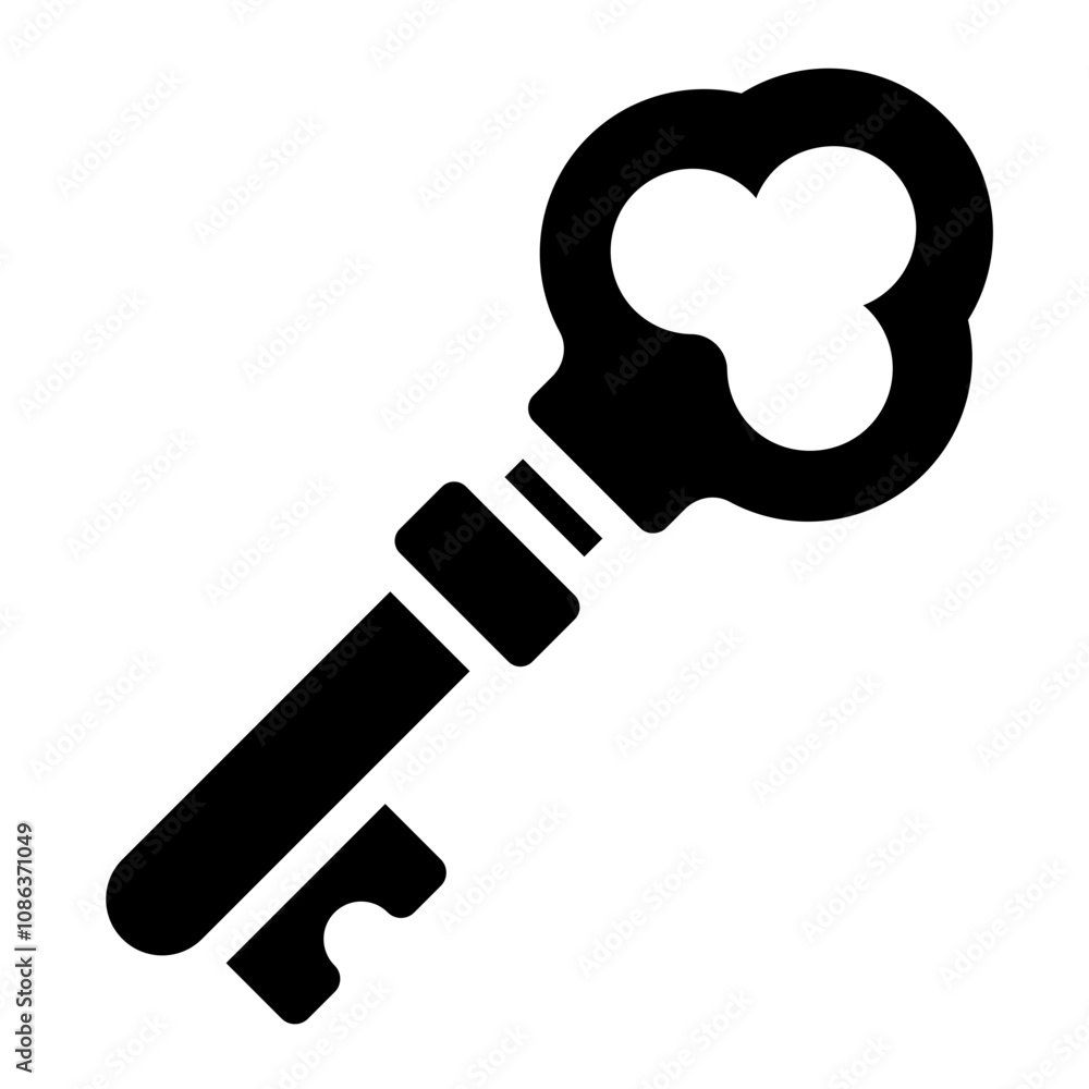 Antique skeleton key used for unlocking traditional locks. Antique skeleton key used for unlocking traditional locks.