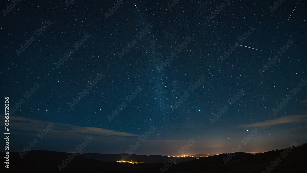 The night sky is lit by the moonlight The night sky is lit by the moonlight
