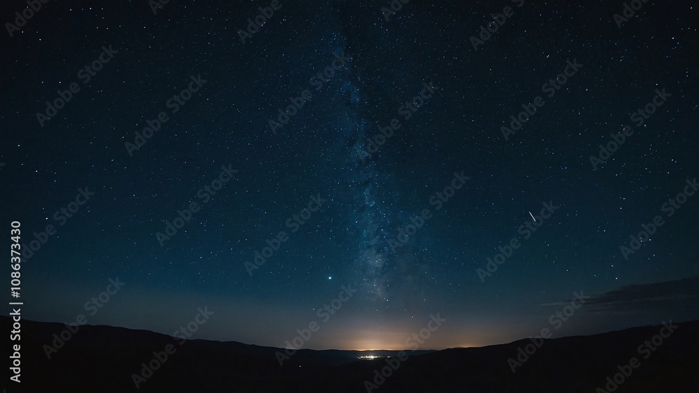 The night sky is lit by the moonlight The night sky is lit by the moonlight