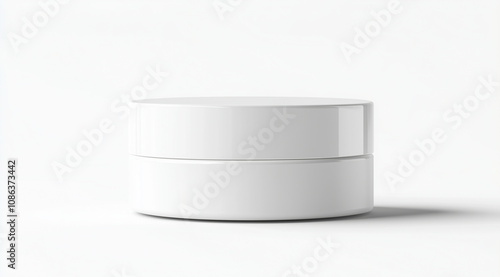 Wallpaper Mural Christmas cosmetics, a jar of cream with snow, created using Generative AI technology. Torontodigital.ca