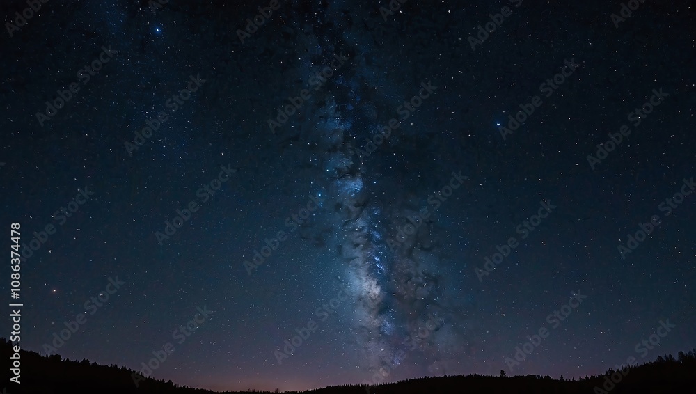 The night sky is lit by the moonlight The night sky is lit by the moonlight