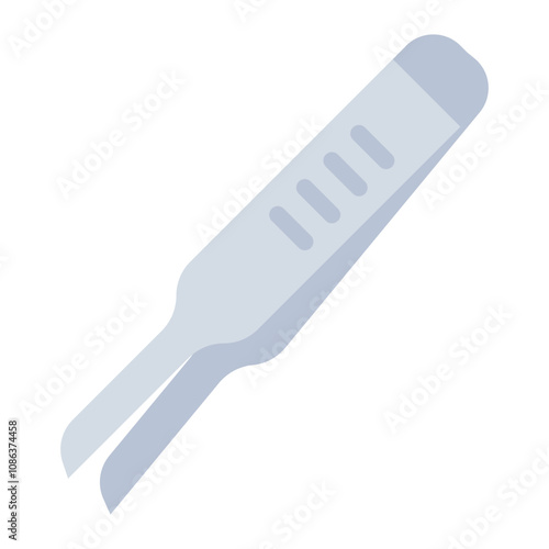 Tweezers or slim jim tool flat icon for locksmith work.