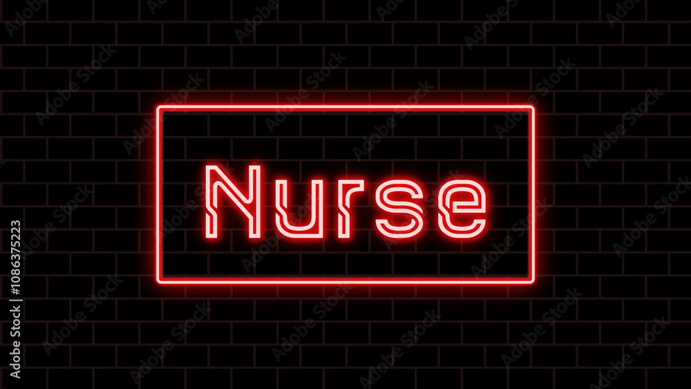 Nurse のネオン文字 Nurse のネオン文字