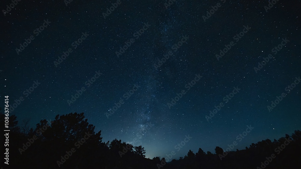 The night sky is lit by the moonlight The night sky is lit by the moonlight