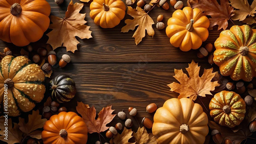 autumn still life with pumpkins