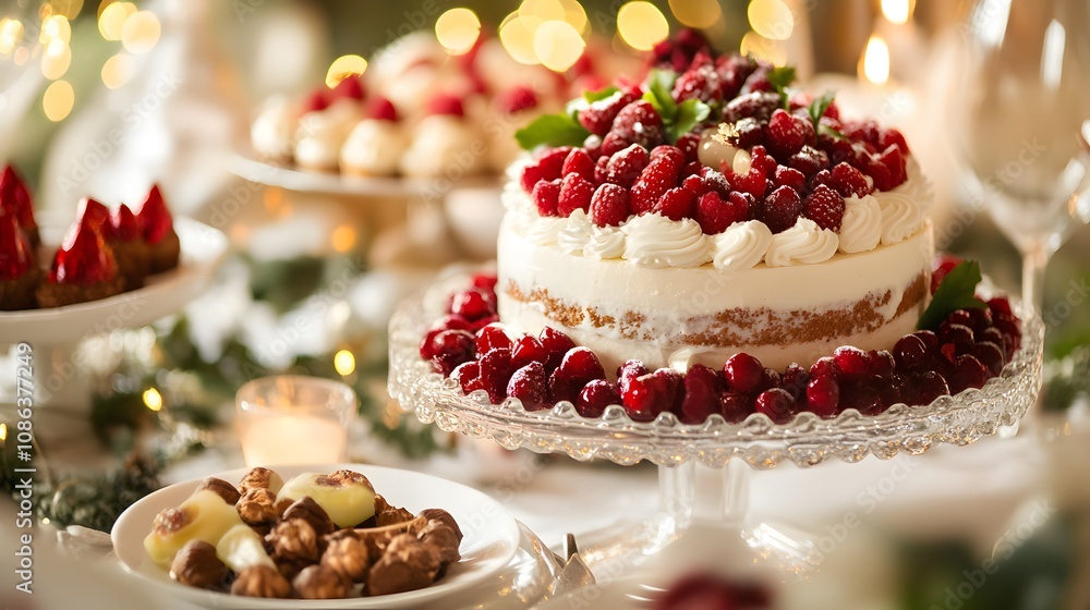 3. A family gathered around the dinner table, celebrating New Year is Eve with festive decorations 3. A family gathered around the dinner table, celebrating New Year is Eve with festive decorations