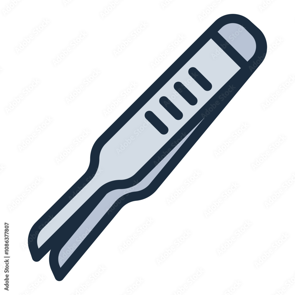 Tweezers or slim jim tool filled line icon for locksmith work. Tweezers or slim jim tool filled line icon for locksmith work.