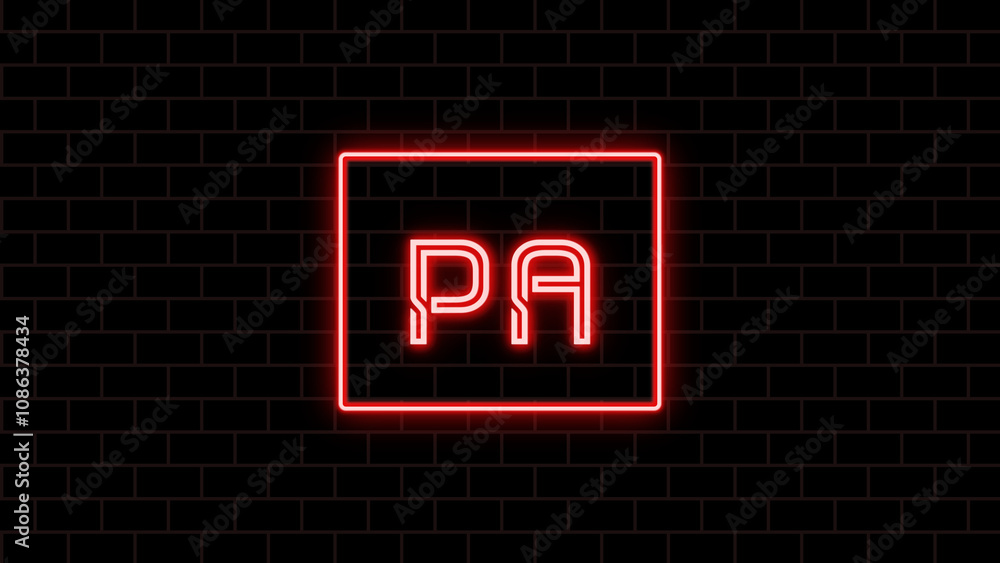 PA のネオン文字 PA のネオン文字