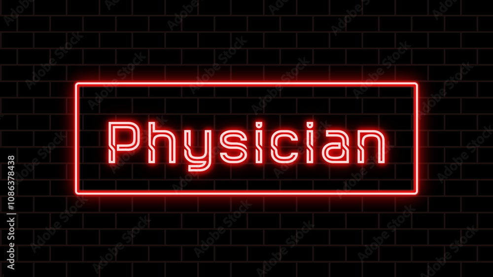 Physician のネオン文字 Physician のネオン文字