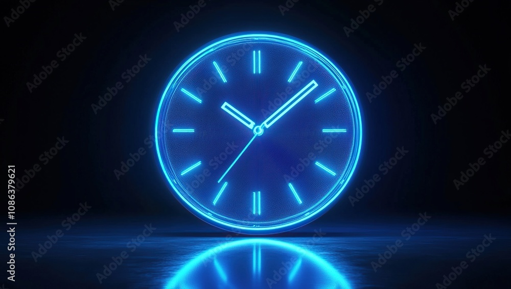 Neon Blue Clock: Time, Precision, and the Passage of Moments Neon Blue Clock: Time, Precision, and the Passage of Moments