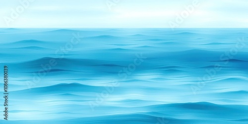 Abstract expression of calming ocean scene in shades of blue and green, peaceful, green, abstract