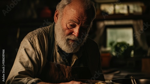 Man Cooking Dinner for Family with Healthy Ingredients