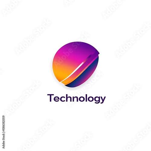 Technology Logo with Circuit Board Design