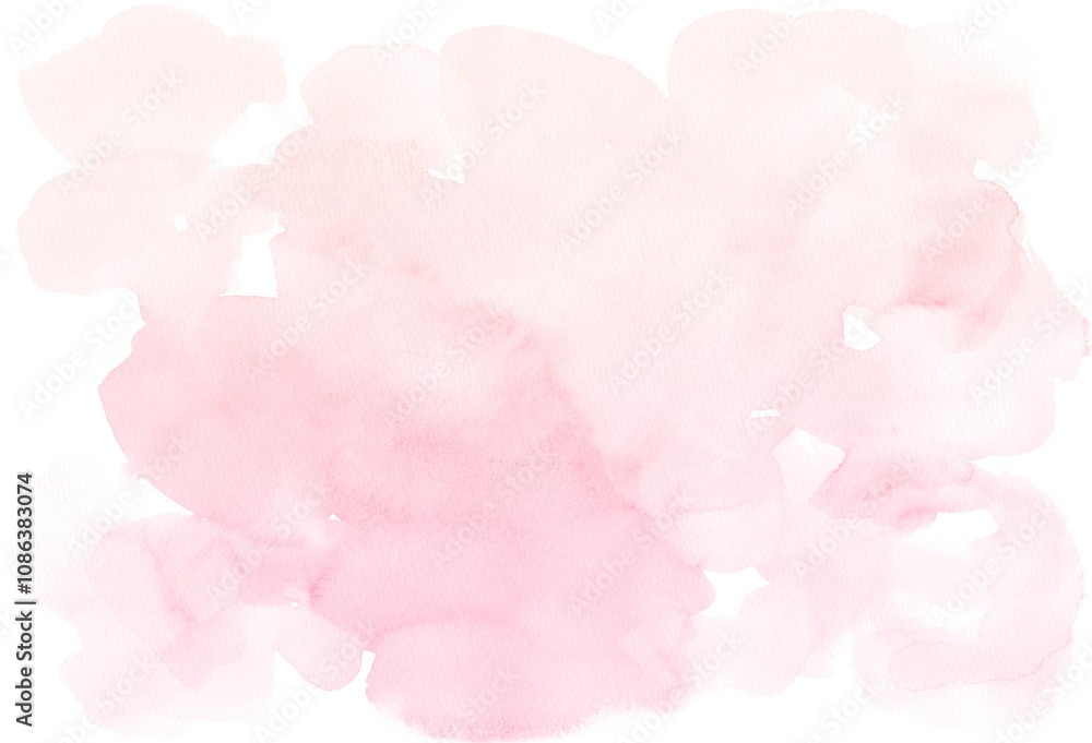 Fototapeta premium 水彩テクスチャ ピンク 春 紙 優しい 手描き PNG