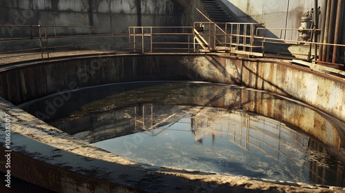 23. A detailed view of a thickening tank used before dewatering photo