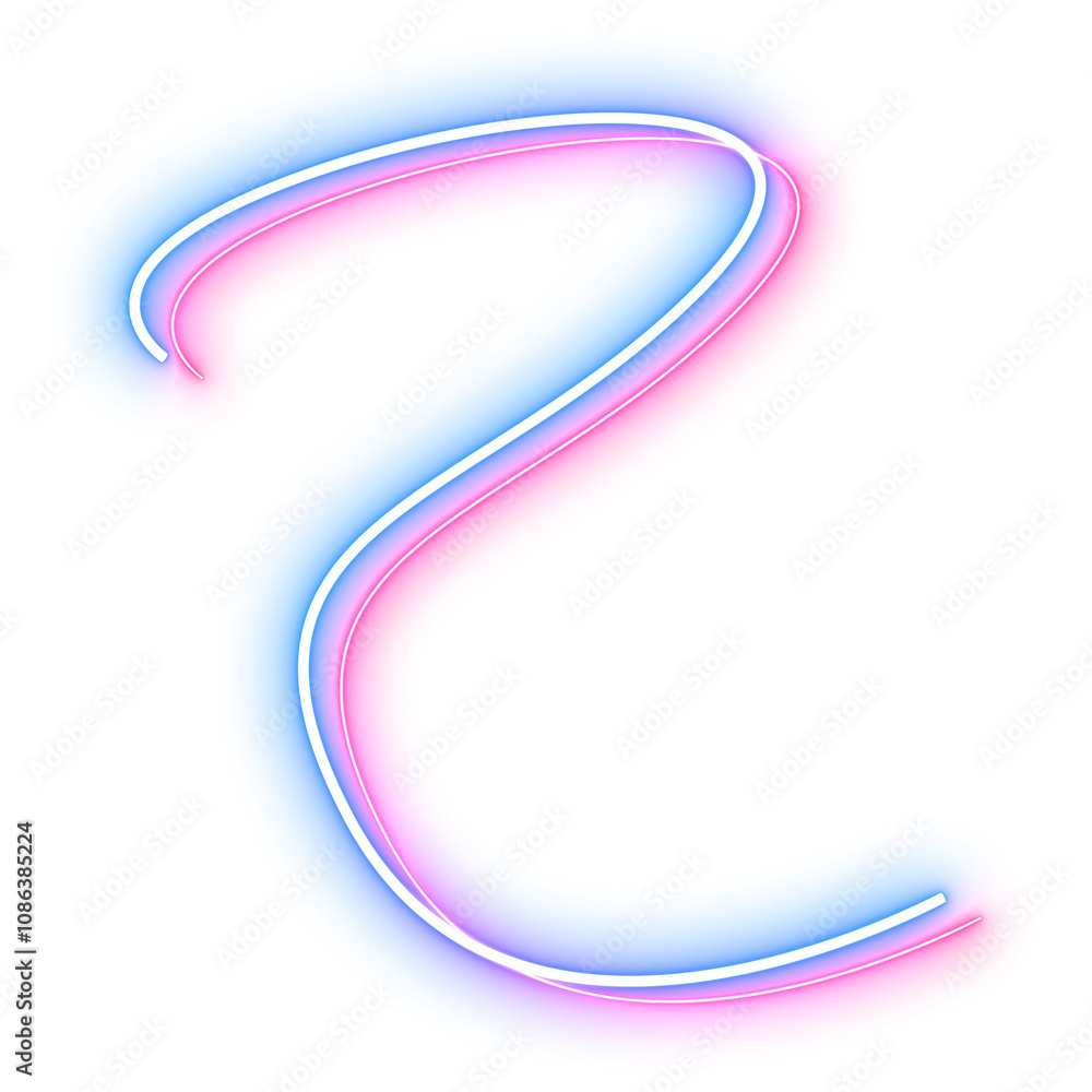 Abstract neon laser line curve zigzag retro style 80s Abstract neon laser line curve zigzag retro style 80s