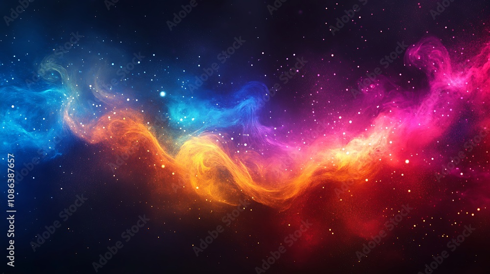 Obraz premium Colorful Nebula in Space