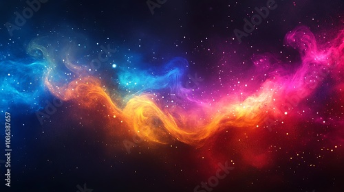 Colorful Nebula in Space