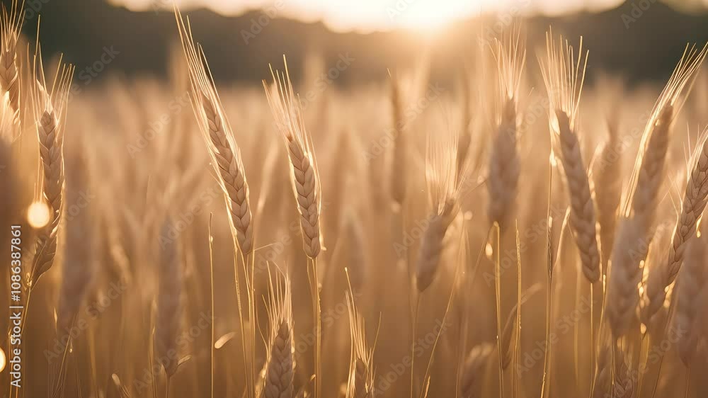 Golden Wheat Field Sunset: Nature's Golden Hour Beauty Golden Wheat Field Sunset: Nature's Golden Hour Beauty