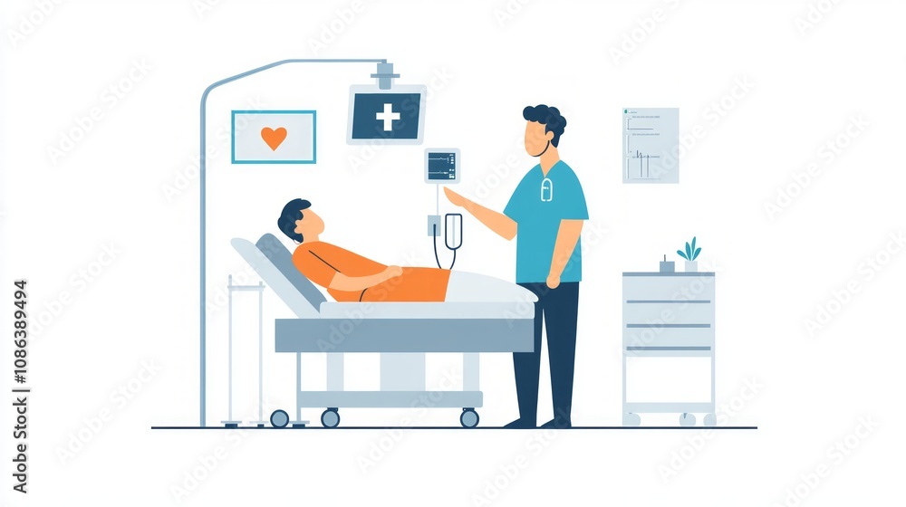 Hospital Scene: Doctor with Patient Hospital Scene: Doctor with Patient