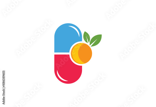 Modern Herbal homeopathy Medicine logo design, Vector illustration