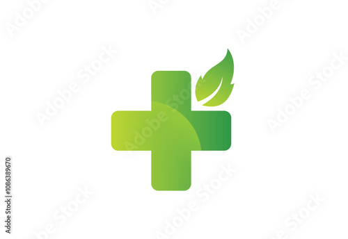 Modern Herbal homeopathy Medicine logo design, Vector illustration