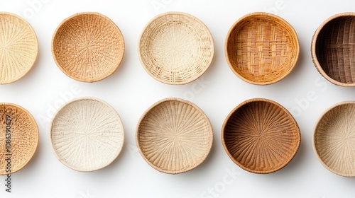 A collection of intricately designed ceramic bowls in various earthy tones, showcasing craftsmanship and aesthetic appeal.