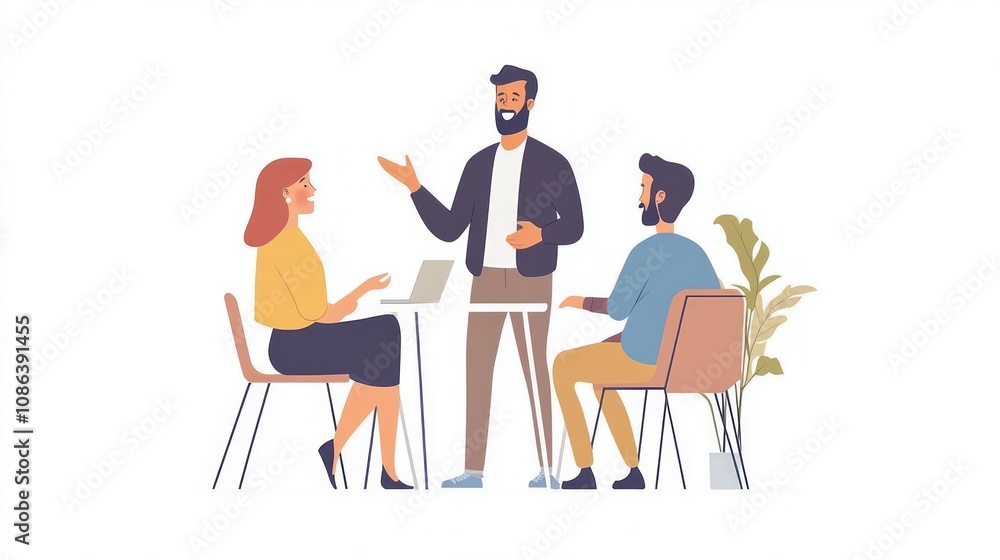 Business Meeting Illustration Business Meeting Illustration