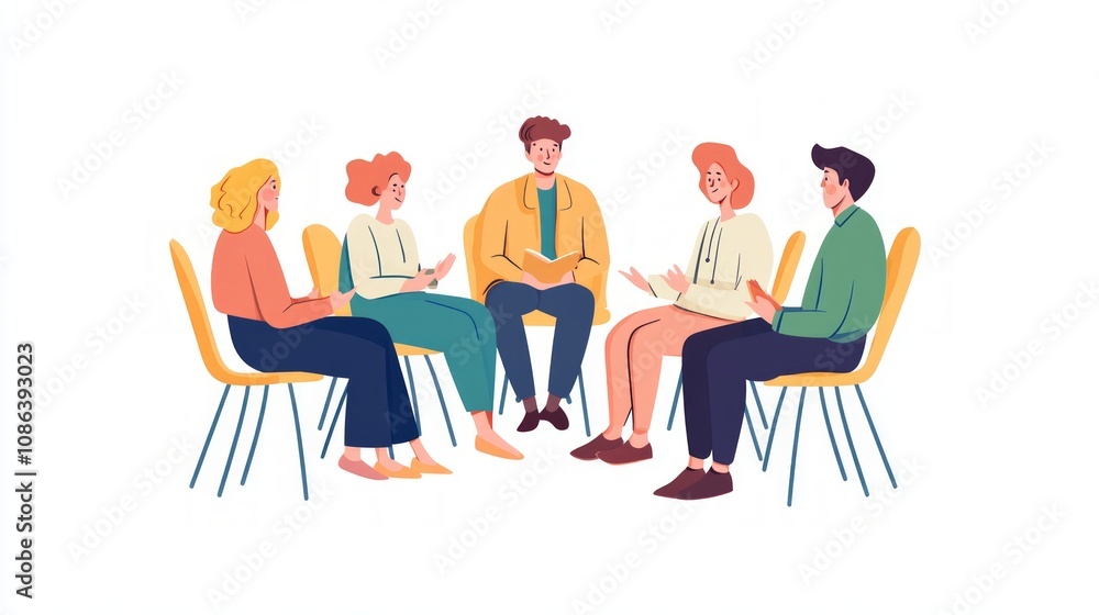 Group Discussion Illustration Group Discussion Illustration