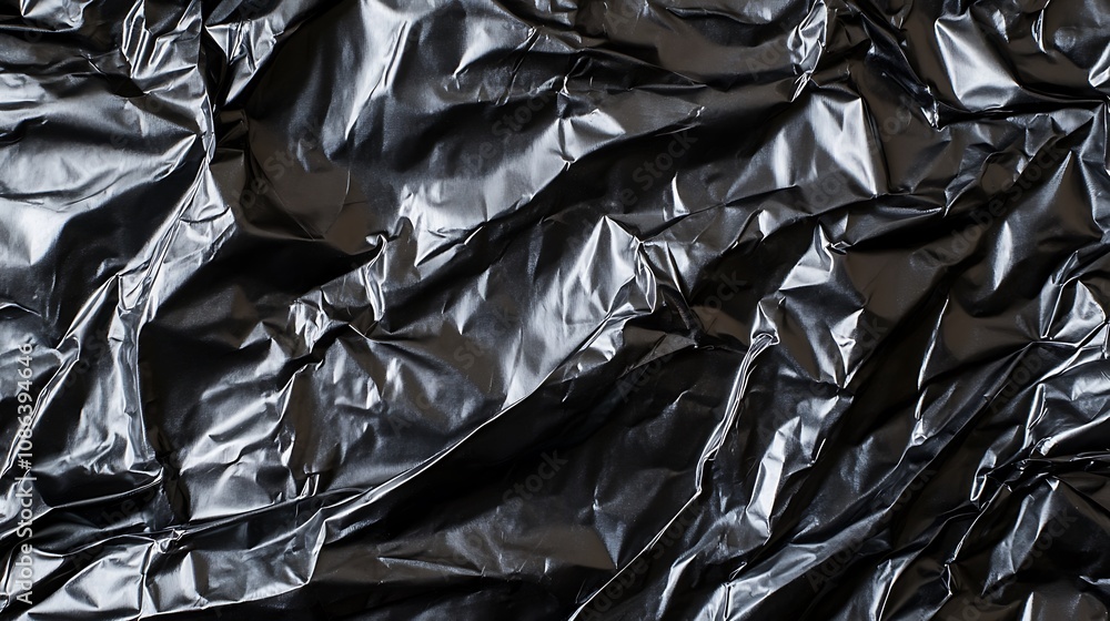 Crumpled Black Plastic Crumpled Black Plastic