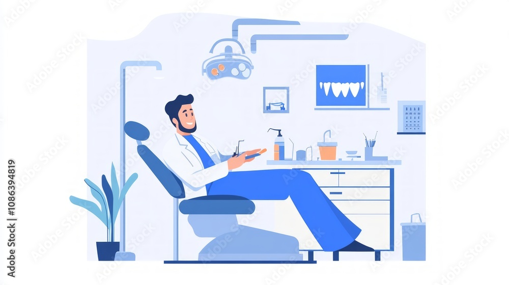 Smiling Dentist in a Modern Dental Office Smiling Dentist in a Modern Dental Office