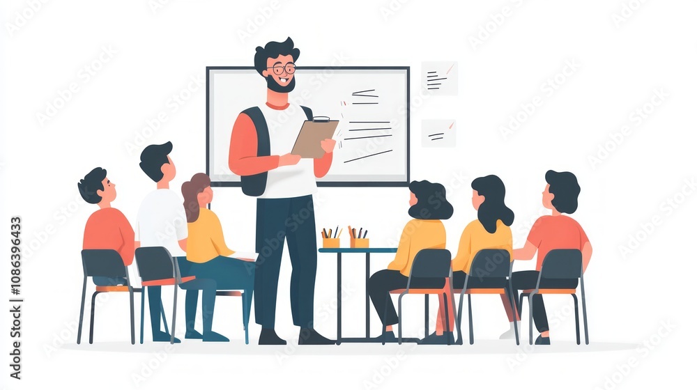 Classroom Scene: Teacher Leading a Class Classroom Scene: Teacher Leading a Class