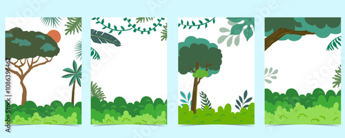 jungle landscape background for kid safari design